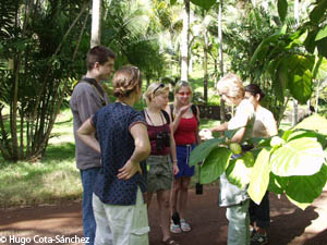 Phyllis with the group at the Allerton Gardens.