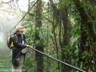 Hugo in suspended bridge