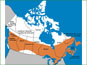Distribution de la plante au Canada